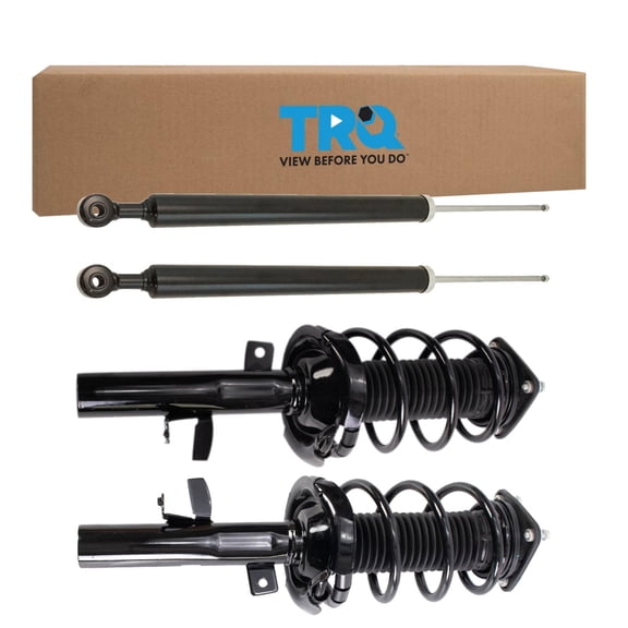 TRQ Front and Rear Complete Strut Assembly & Shock Absorber Kit Complete Strut & Coil Spring Assembly Fits Select 2013-2018 Ford C-Max