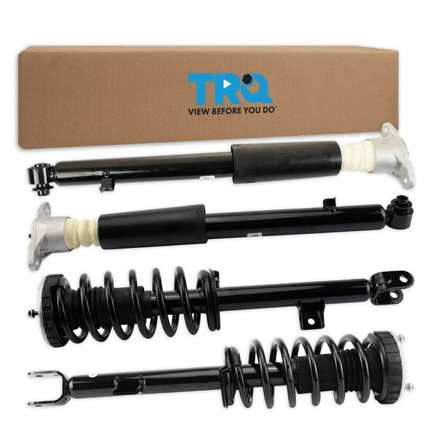 TRQ Front and Rear Complete Strut Assembly & Shock Absorber Kit Complete Strut & Coil Spring Assembly Fits Select 2017 Genesis G80 2015-2016 Hyundai