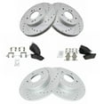 thumbnail image 1 of TRQ Front and Rear Performance Brake Pad & Rotor Kit Brake Pads Brake Rotors Set Ceramic Fits Select 2000-2001 INFINITI I30 Nissan Maxima, 1 of 8