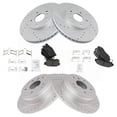 thumbnail image 1 of TRQ Front and Rear Performance Brake Pad & Rotor Kit Brake Pads Brake Rotors Set Ceramic Premium G-Coated Fits Select 2004-2008 Acura TL, 1 of 6