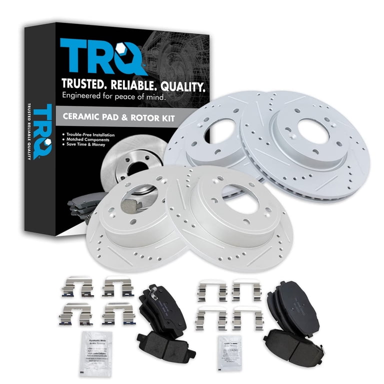 PowerSport Front Brake Kit For 2010-2016 Volvo XC60 - Ceramic Pads & Rotors, Low Dust & Noise