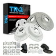 thumbnail image 1 of TRQ Front and Rear Performance Brake Pad & Rotor Kit Brake Pads Brake Rotors Set Semi-Metallic Premium G-Coated Fits Select 1997-2001 Honda Prelude, 1 of 4