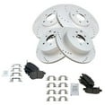 thumbnail image 1 of TRQ Front and Rear Performance Brake Pad & Rotor Kit Brake Pads Brake Rotors Set Semi-Metallic Premium G-Coated Fits Select 2003-2007 Nissan Murano, 1 of 4