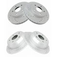 thumbnail image 1 of TRQ Front and Rear Performance Brake Rotors Set Premium G-Coated Cross Drilled & Slotted Fits Select 1999-2004 Jeep Grand Cherokee, 1 of 5