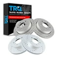 thumbnail image 1 of TRQ Front and Rear Performance Brake Rotors Set Premium G-Coated Cross Drilled & Slotted Fits Select 2001-2005 BMW 325xi, 1 of 8