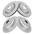 thumbnail image 1 of TRQ Front and Rear Performance Brake Rotors Set Premium G-Coated Cross Drilled & Slotted Fits Select 2014-2016 Acura MDX, 1 of 7