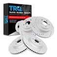 thumbnail image 1 of TRQ Front and Rear Performance Brake Rotors Set Premium G-Coated Fits Select 2005-2011 Subaru Legacy, 1 of 8