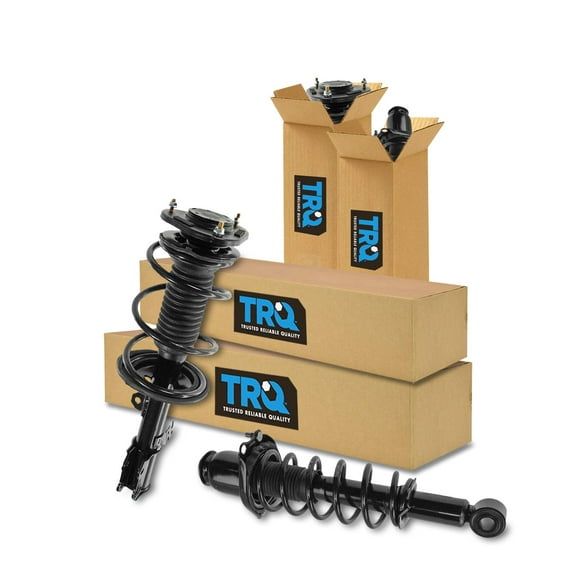 TRQ Front and Rear Strut & Coil Spring Assembly Set Driver & Passenger Sides Fits Select 03-08 Toyota Corolla