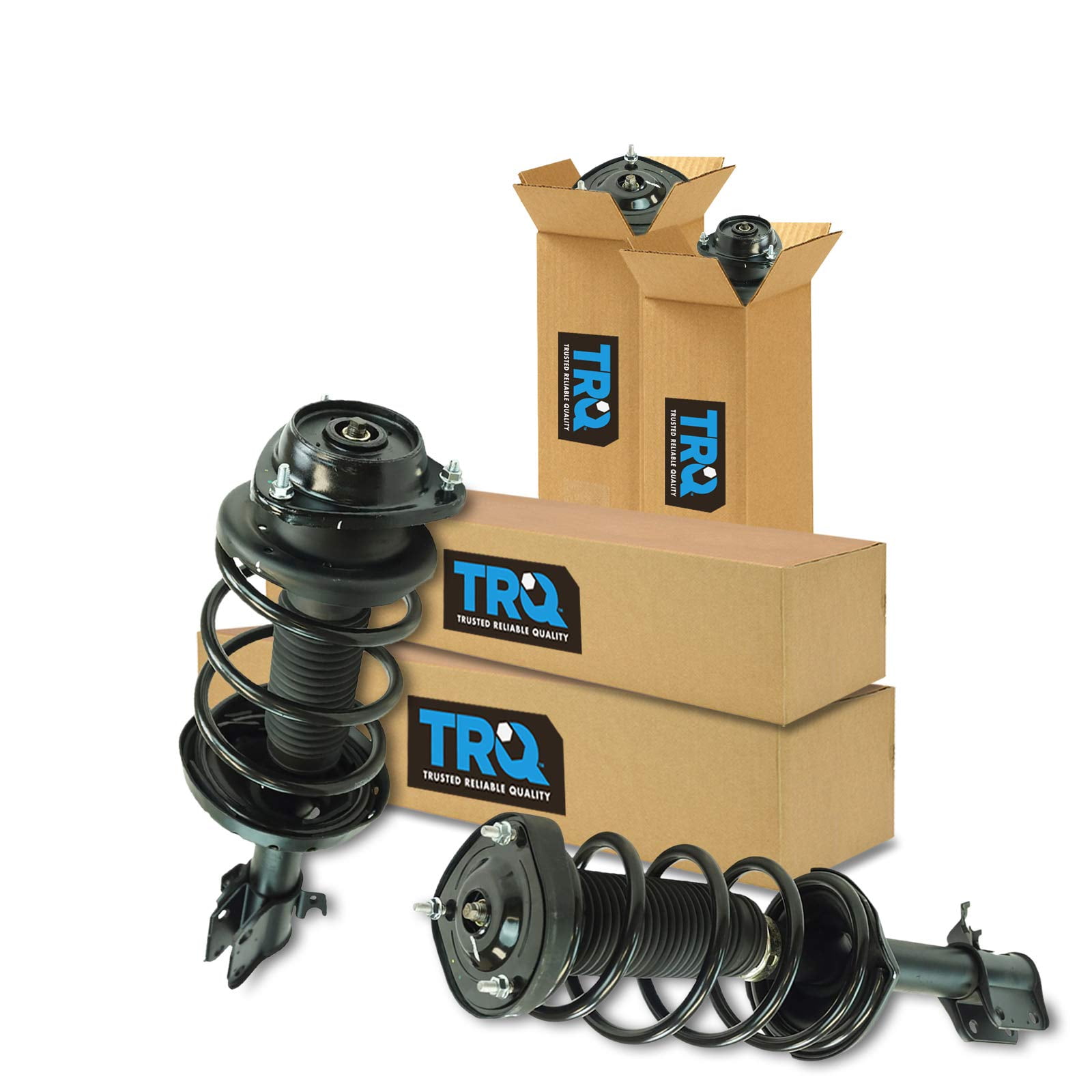 TRQ Front and Rear Strut & Coil Spring Assembly Set Driver & Passenger ...