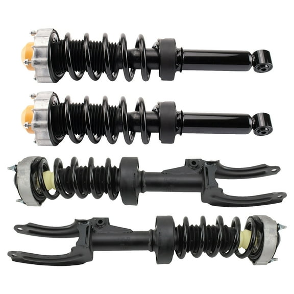 TRQ Front and Rear Strut & Coil Spring Assembly Set Driver & Passenger Sides Fits Select 11-17 Volkswagen Touareg