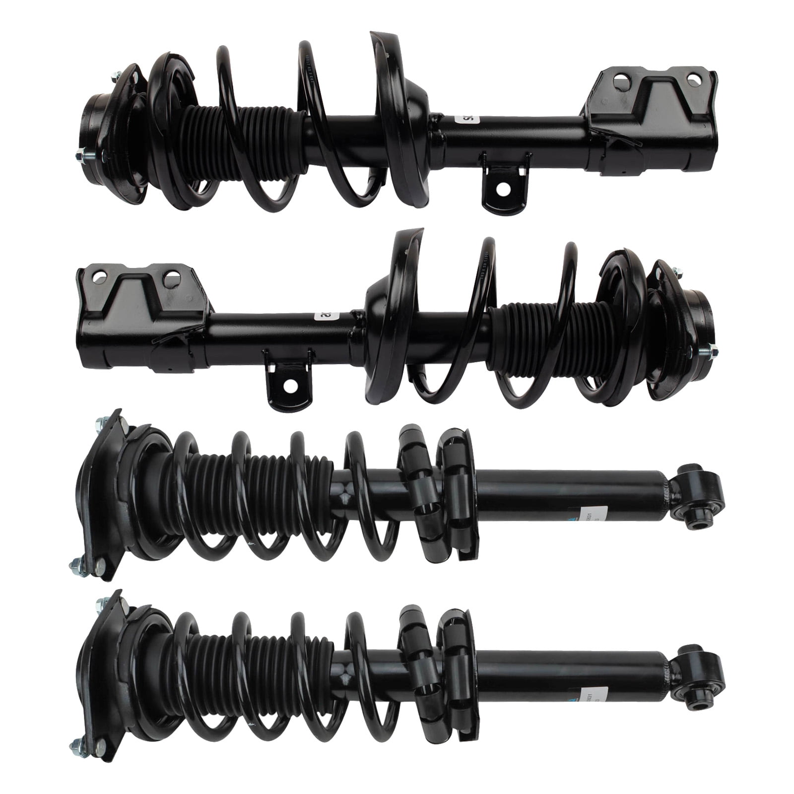 TRQ Front and Rear Strut & Coil Spring Assembly Set Driver & Passenger Sides Fits Select 15-17 Subaru Outback
