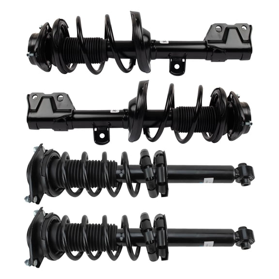 TRQ Front and Rear Strut & Coil Spring Assembly Set Driver & Passenger Sides Fits Select 15-17 Subaru Outback