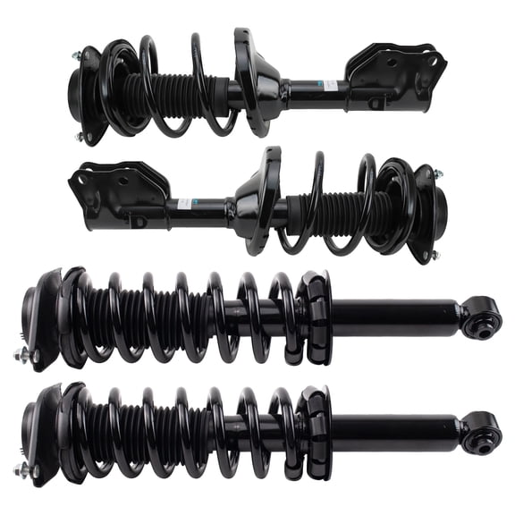 TRQ Front and Rear Strut & Coil Spring Assembly Set Driver & Passenger Sides Fits Select 17 Subaru Forester