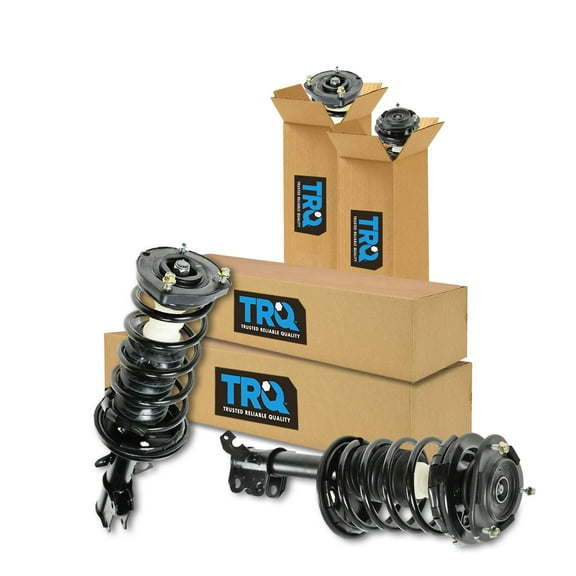 TRQ Front and Rear Strut & Coil Spring Assembly Set Driver & Passenger Sides Fits Select 98-02 Chevrolet Prizm 93-97 Geo 93-02 Toyota Corolla