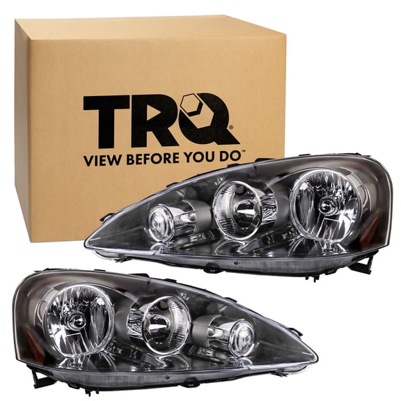 TRQ Headlight Assembly Set AC2518108 AC2519108 Fits 2005-2006 Acura RSX
