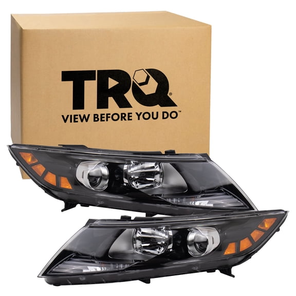 TRQ Headlight Assembly Set Driver & Passenger Side KI2502157 KI2503157 Fits 2012-2013 Kia Optima