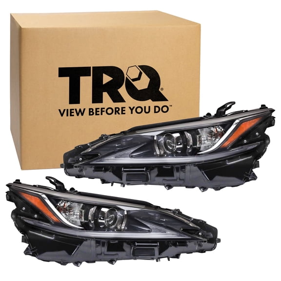 TRQ Headlight Assembly Set Driver & Passenger Side LX2502183 LX2503183 Fits 2019-2021 Lexus ES350