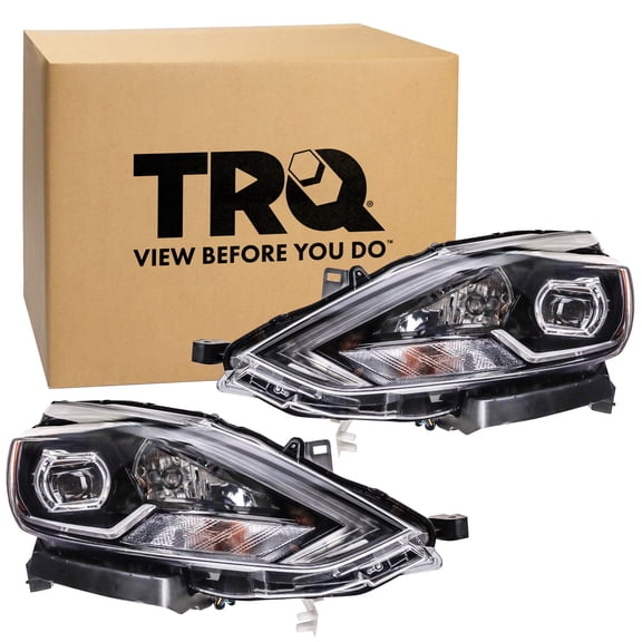 TRQ  Headlight Assembly Set Front Driver & Passenger Side NI2502246 NI2503246 Fits 2016 Nissan Sentra