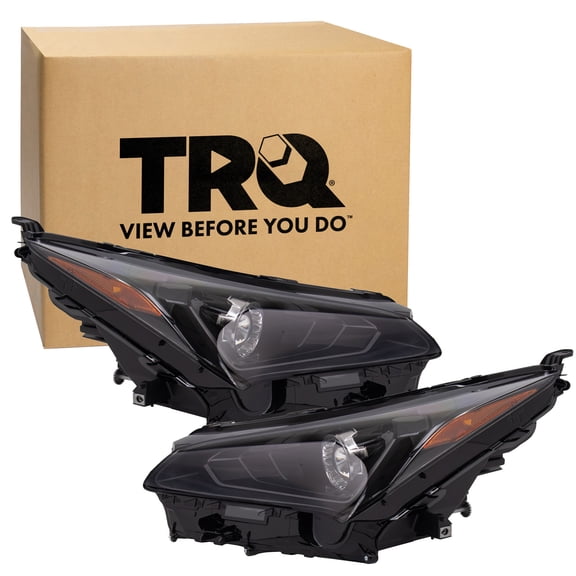 TRQ Headlight Assembly Set LX2502176 LX2503176 Fits 2018-2021 Lexus NX300h