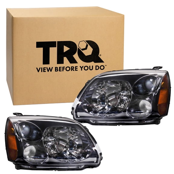TRQ Headlight Assembly Set MI2502153 MI2503153 Fits 2004-2012 Mitsubishi Galant