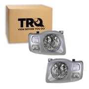 TRQ Headlight Assembly Set NI2502148 NI2503148 Fits 2002-2004 Nissan Xterra