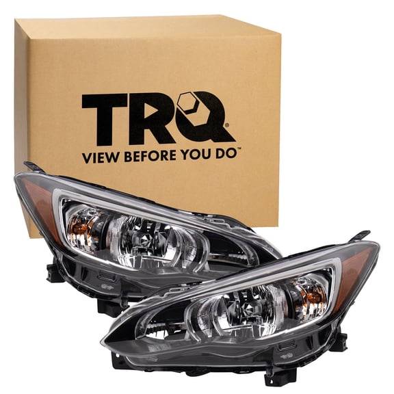 TRQ Headlight Assembly Set SU2502160 SU2503160 Fits 2017-2023 Subaru Impreza