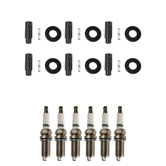 TRQ Ignition Coil Boots & Iridium Spark Plug Kit Set for Ford Mercury Mazda ICA30044 Fits select: 2009-2012 FORD ESCAPE, 2006-2012 FORD FUSION