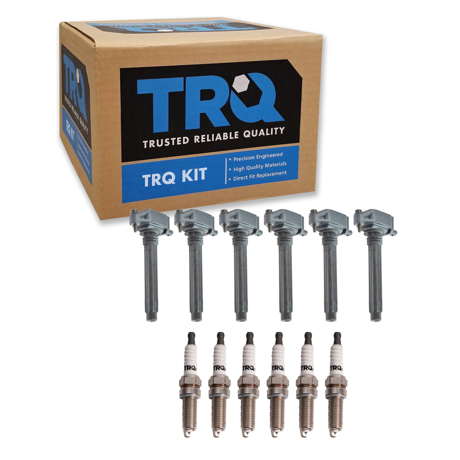 TRQ Ignition Coil & Iridium Spark Plug Kit Set for Chrysler Dodge Jeep Ram VW TKA01354 Fits select: 2011-2015 JEEP GRAND CHEROKEE, 2015-2018 JEEP WRANGLER UNLIMITED