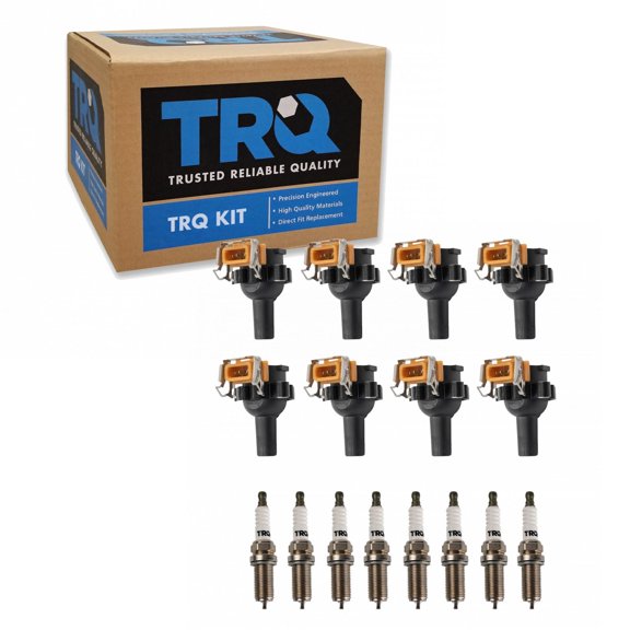 TRQ Ignition Coil & Iridium Spark Plug Kit Set for 03-05 Range rover 4.4L V8 New ICA71843 Fits select: 2003-2005 LAND ROVER RANGE ROVER