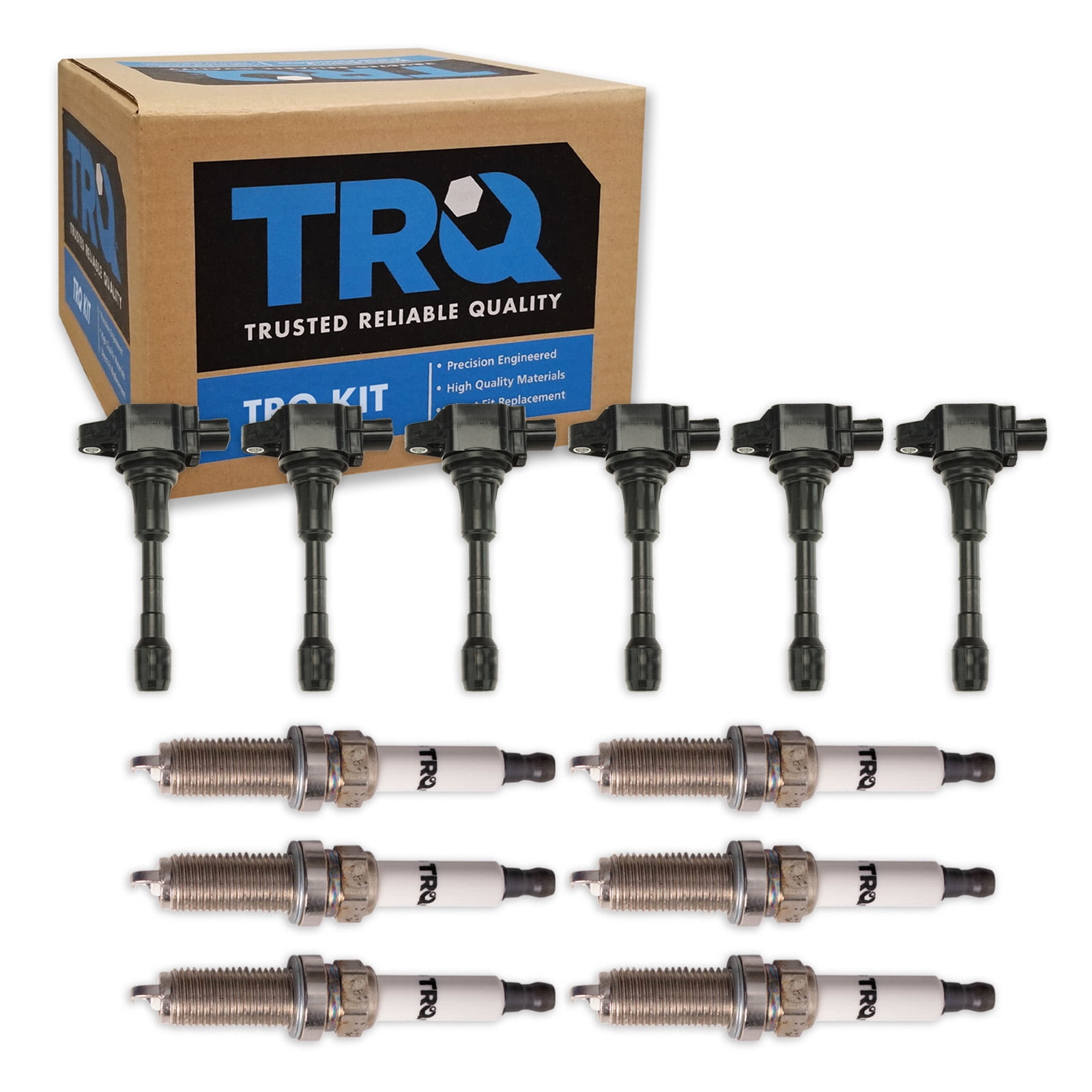 TRQ Ignition Coil & Iridium Spark Plug Kit Set for 2009-2012 Infiniti G37 V6 New TKA01347
