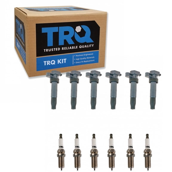 TRQ Ignition Coil & Iridium Spark Plug Kit Set for 2009 Genesis Borrego 3.8L ICA71815