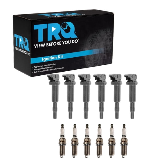 TRQ Ignition Coil & Spark Plug Kit Iridium 12 Piece Fits 2010-2013 BMW 128i 328i 328xi 2010-2011 528i 528xi 2010-2012 X3 2010 X5 2010-2011 Z4