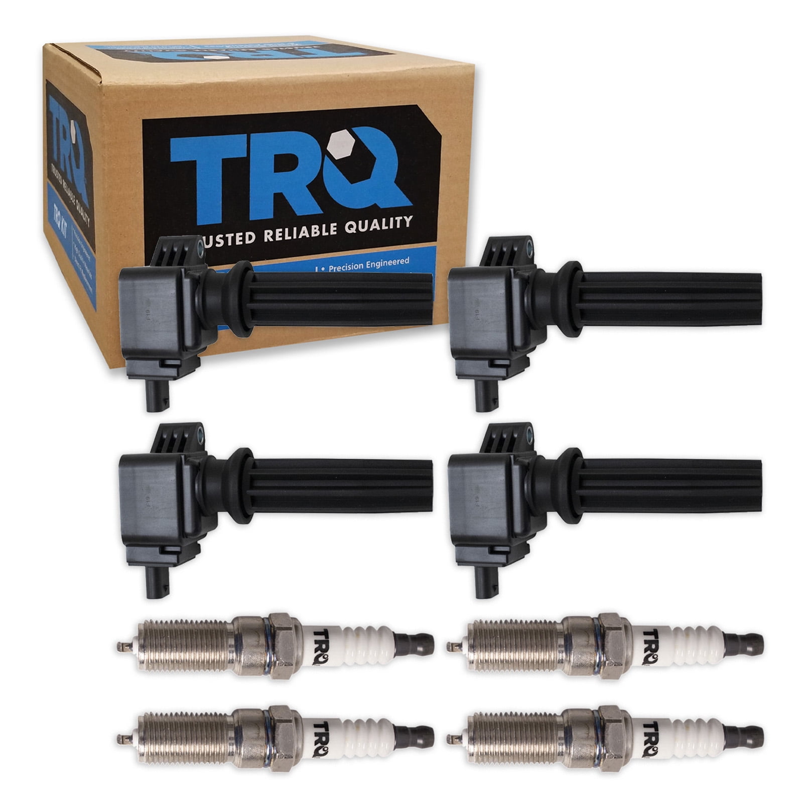 TRQ Ignition Coil & Iridium Spark Plug Kit Set for Ford Lincoln Land Rover New TKA01367 Fits select: 2012-2018 FORD FOCUS, 2013-2019 FORD ESCAPE