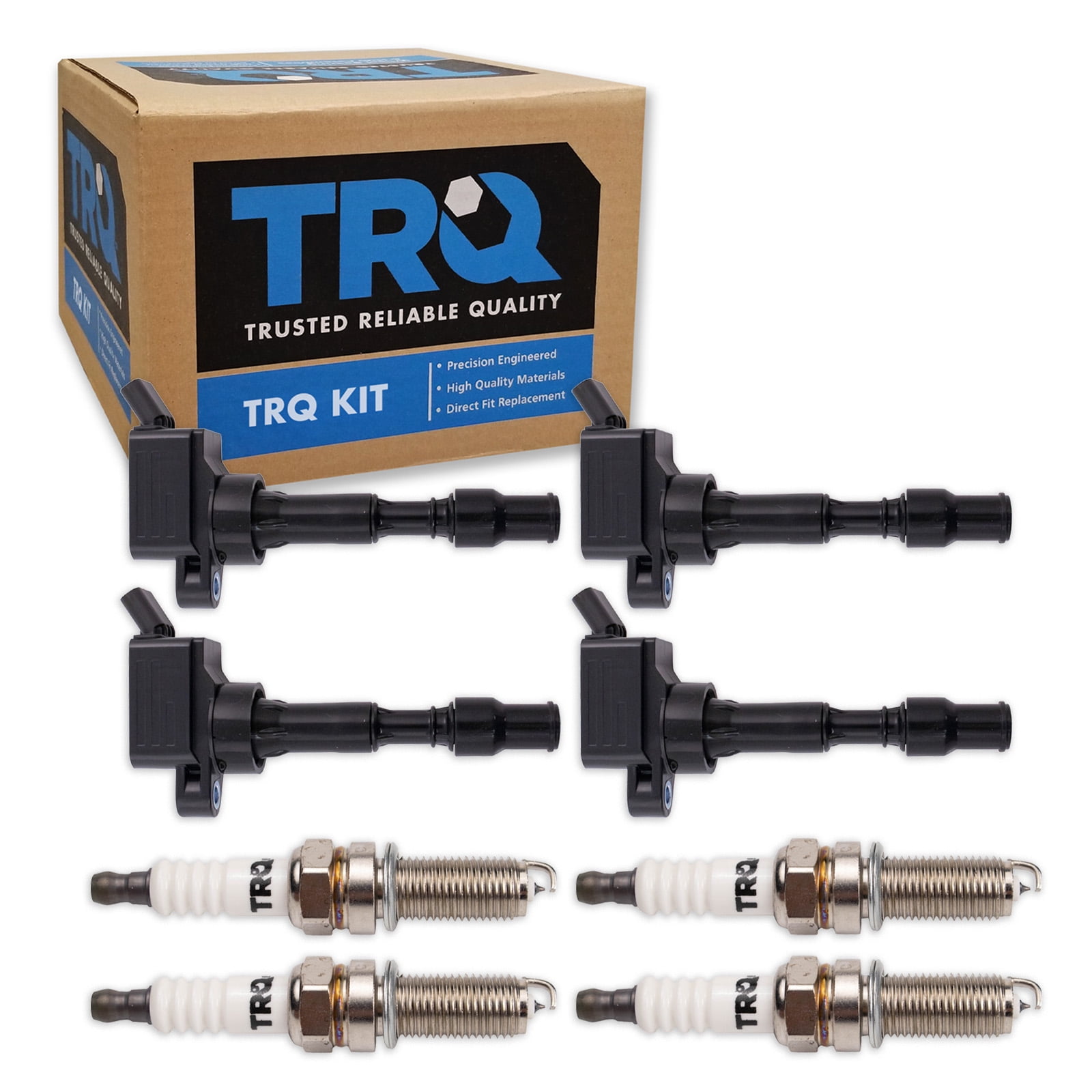 TRQ Ignition Coil & Iridium Spark Plug Kit Set for Hyundai Kia New ...