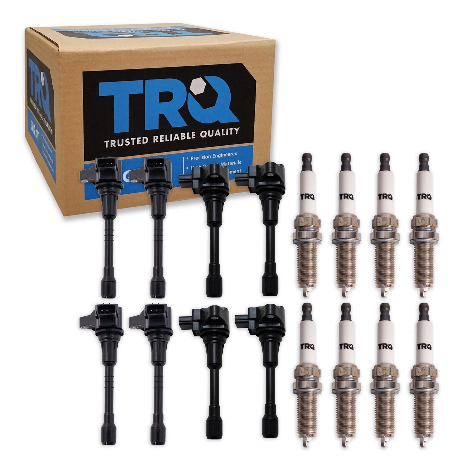 TRQ Ignition Coil & Iridium Spark Plug Kit Set for Infiniti QX56 QX80 Armada New TKA01381 Fits select: 2017-2019 NISSAN ARMADA