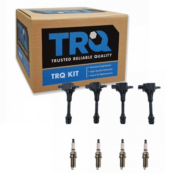 TRQ Ignition Coil & Iridium Spark Plug Kit Set for Nissan Altima Sentra 2.5L New ICA71720