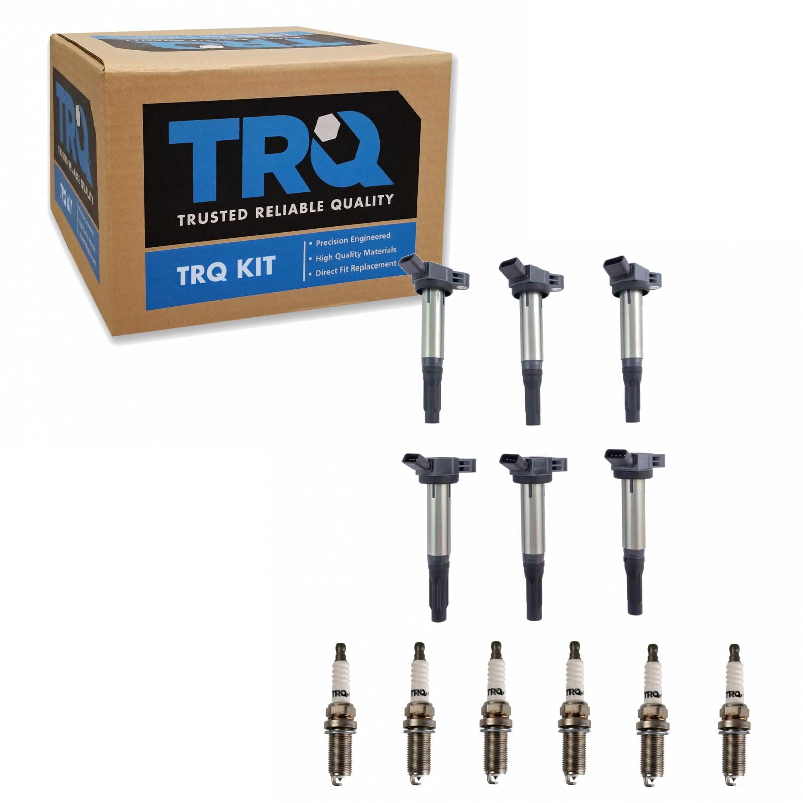 TRQ Ignition Coil & Iridium Spark Plug Kit Set for Toyota Lexus V6 New