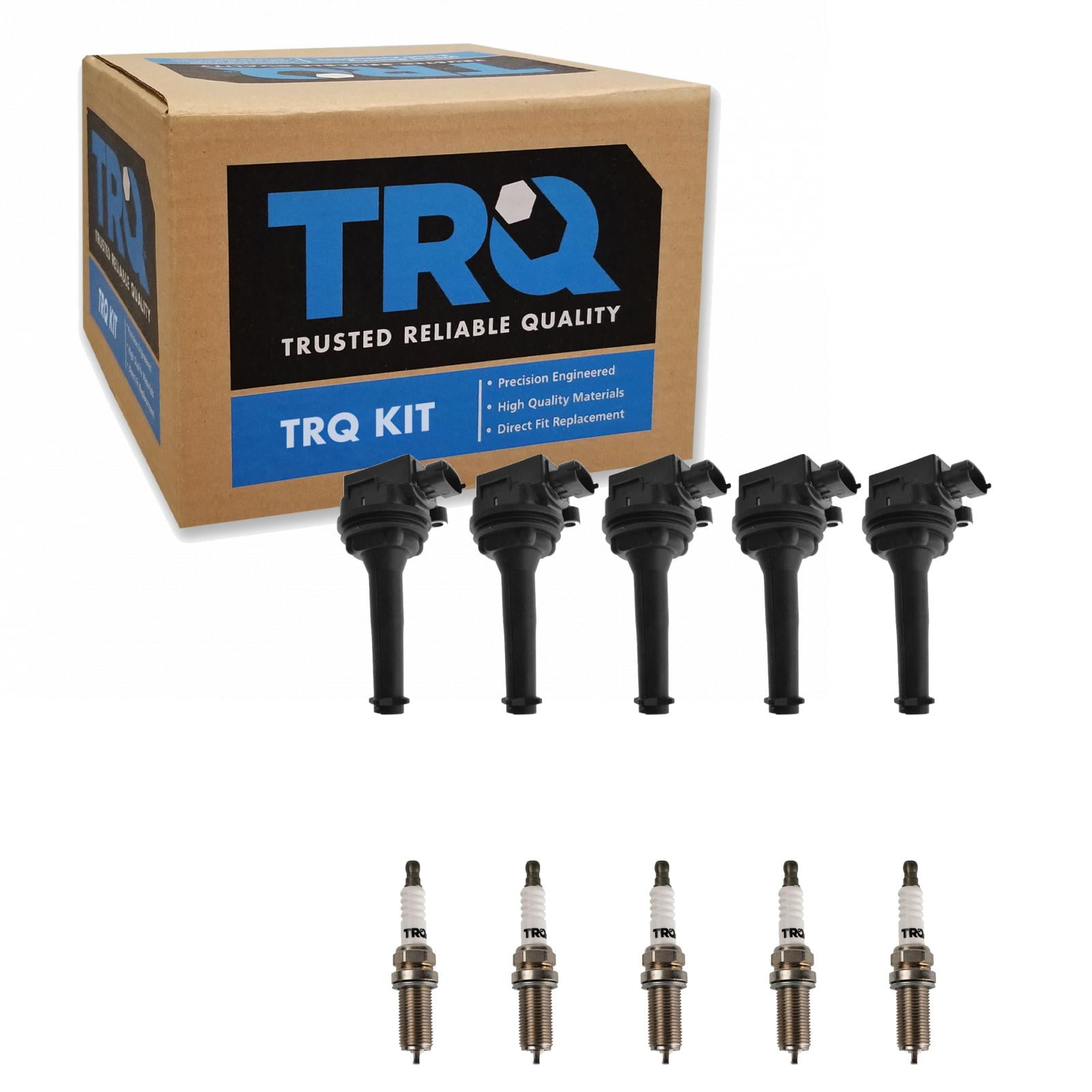 TRQ Ignition Coil & Iridium Spark Plug Kit Set for Volvo C70 S60 S70