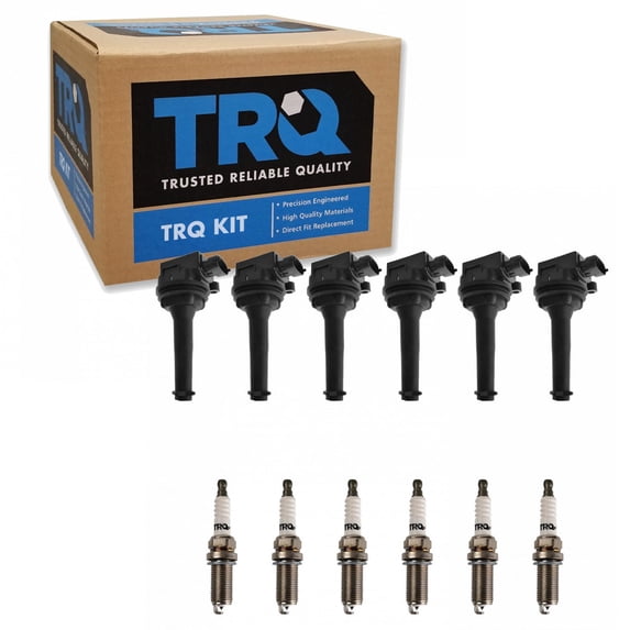 TRQ Ignition Coil & Iridium Spark Plug Kit Set for Volvo S80 XC90 New ICA71769