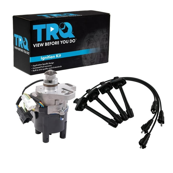 TRQ Ignition Coil Kit 2 Piece Distributor Fits 1993-1995 Geo Prizm 1993-1995 Toyota Corolla 1994-1995 Celica