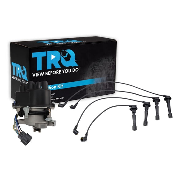 TRQ Ignition Coil Kit 2 Piece Distributor Fits 1997-1998 Honda CR-V