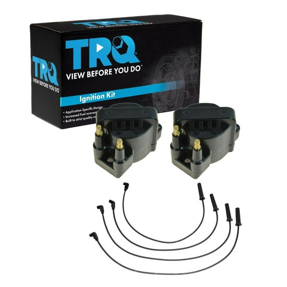 TRQ Ignition Coil Kit 3 Piece Fits 1996-1997 Chevrolet S10 GMC Sonoma Isuzu Hombre