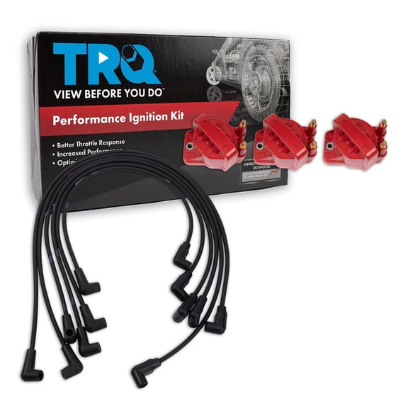 TRQ Ignition Coil Kit 4 Piece Distributorless Fits 1995-1999 Chevrolet Camaro 1995-1999 Pontiac Firebird
