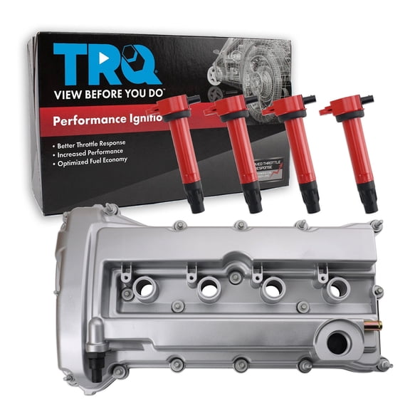 TRQ Ignition Coil Kit 5 Piece High Performance Fits 2007-2014 Chrysler Sebring 200 2007-2014 Dodge Caliber Avenger Journey 2007-2017 Jeep Compass Patriot