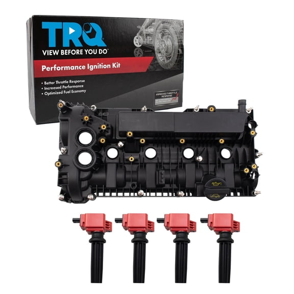 TRQ Ignition Coil Kit 5 Piece High Performance Fits 2015-2018 Ford Edge 2017-2019 Escape 2016-2019 Explorer 2017-2020 Fusion 2015-2019 Mustang Lincoln MKC MKZ