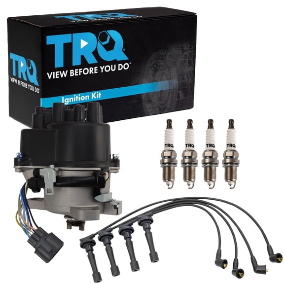 TRQ Ignition Coil Kit 6 Piece Distributor Spark Plug Wires Fits 1997-1998 Honda CR-V
