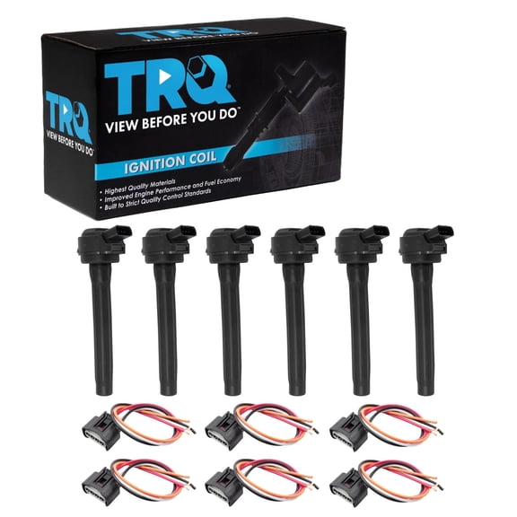 TRQ Ignition Coil Set 12 Piece Fits 16-17 Lexus RX350 RX450h 16-17 Toyota Sienna 17 Toyota Highlander