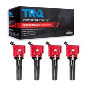 TRQ Performance Ignition Coil Set 4 Piece High Temperature Epoxy Fits 2007-2012 Chevrolet Colorado 07-12 GMC Canyon