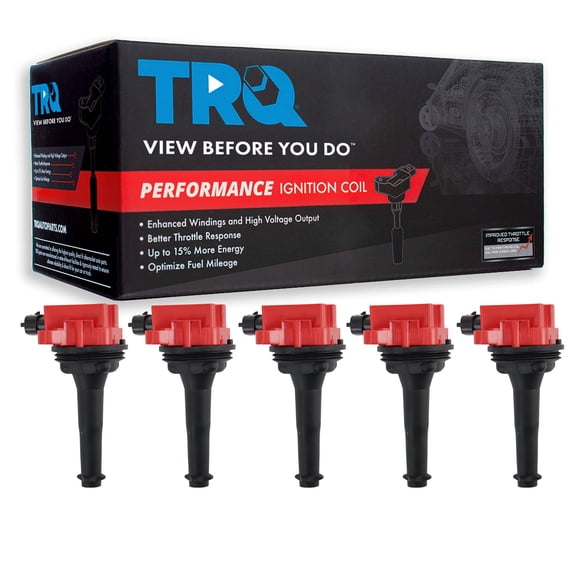 TRQ Ignition Coil Set 5 Piece High Temperature Epoxy Fits 99-04 Volvo C70 S70 V70 01-05 S60 04-06 S80 03-06 XC70 XC90