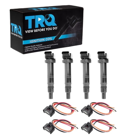 TRQ Ignition Coil Set 8 Piece Fits 10-15 Scion xB 06-11 Toyota Camry 09-10 Corolla 09-12 Matrix 07-08 Solara 05-17 Tacoma